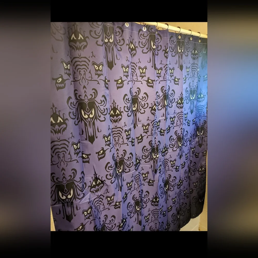 New Haunted Mansion purple 72x72 purple shower curtain.Please ask if available